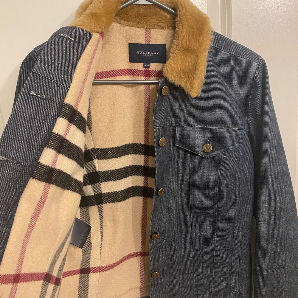 Burberry Jean Jacket with fur collar